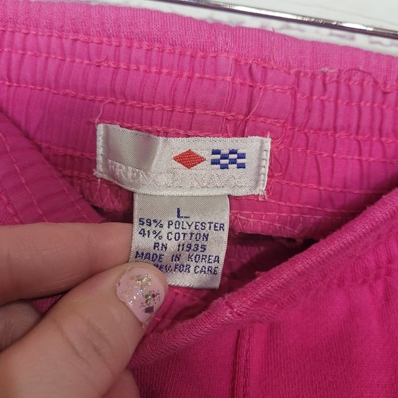 Vintage Adidas & French Navy Pink Sweatshirt & Jogger Set Womans Size Large - Picture 11 of 11